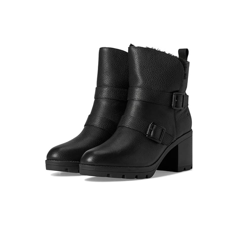 Naturalizer Verney Black Leather Moto Boots - Women's 11 Wide NIB